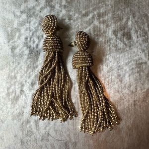 Gold tassel earrings